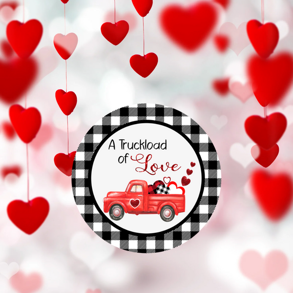 A Truckload of Love Valetines Day Wreath Sign