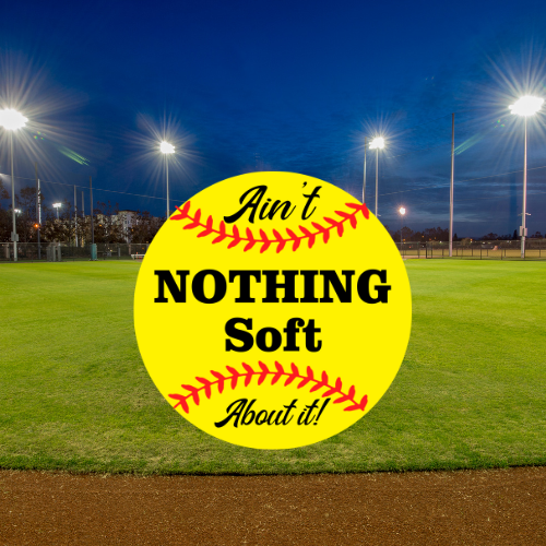 Ain't Nothing Soft About It Softball Wreath Sign