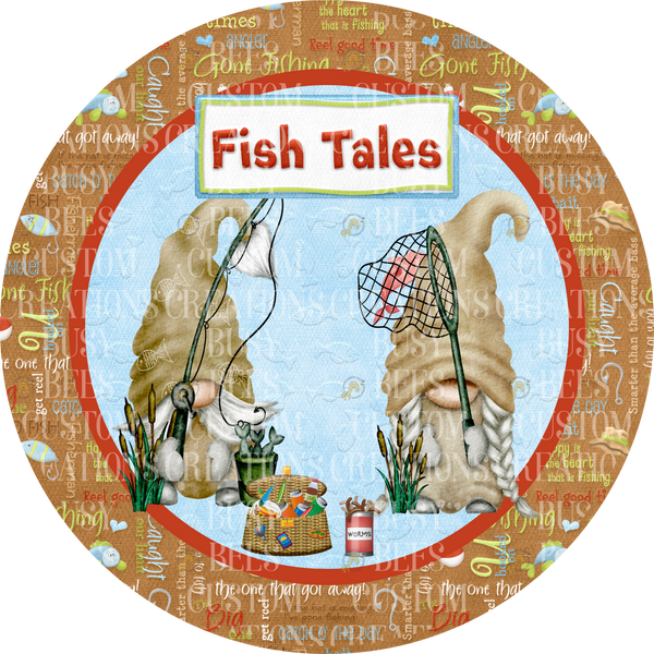 Fish  Tales Wreath Sign