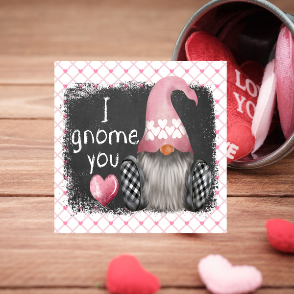 I Gnome You Valetines Day Wreath Sign