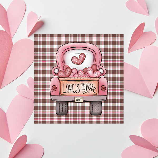 Pink Loads of Love Valetines Day Wreath Sign