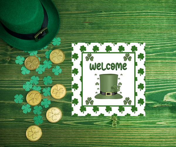 Welcome St. Patrick's Day Hat Sign