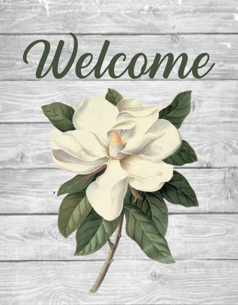 Welcome Magnolia Metal  Sign