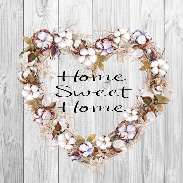 Home Sweet Home Cotton Sign